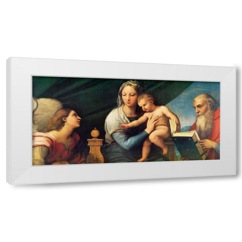 Madonna And Child White Modern Wood Framed Art Print by Raphael