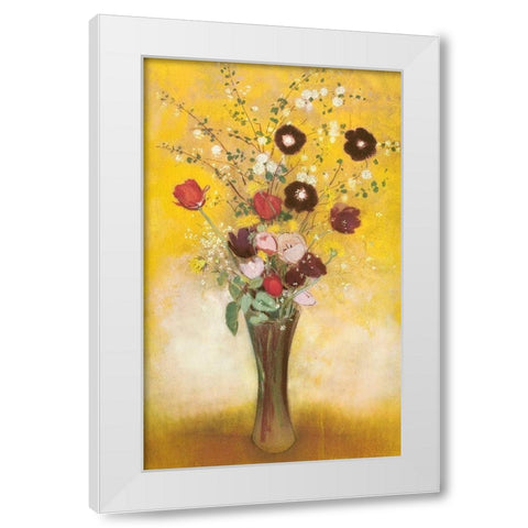 Vase Of Flowers 1916 White Modern Wood Framed Art Print by Redon, Odilon