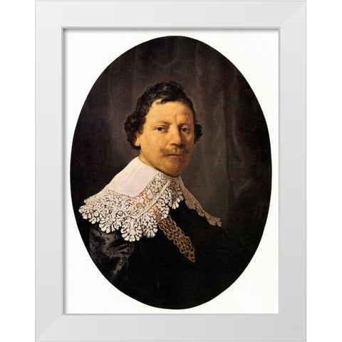 Philip S Lucasz White Modern Wood Framed Art Print by Van Rijn, Rembrandt