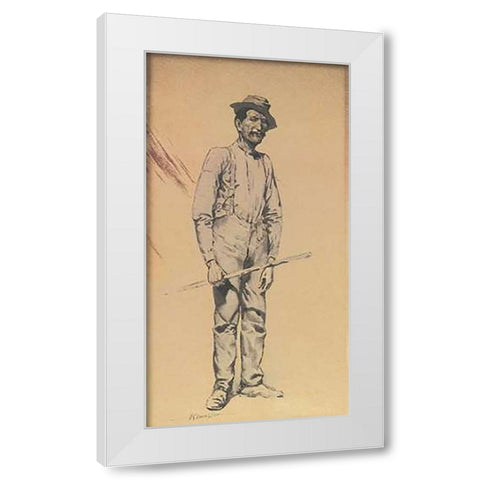 Dan Dunn On His Works White Modern Wood Framed Art Print by Remington, Frederic