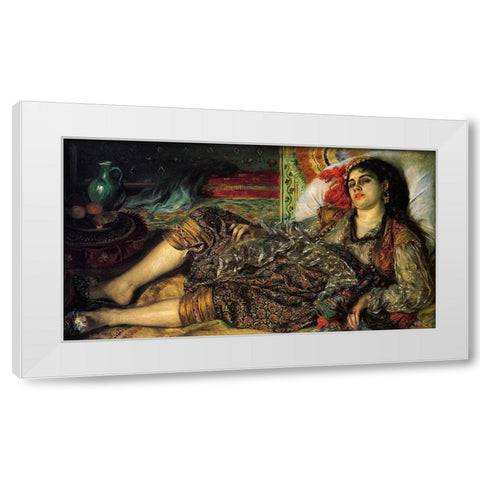 Odalisque White Modern Wood Framed Art Print by Renoir, Pierre-Auguste