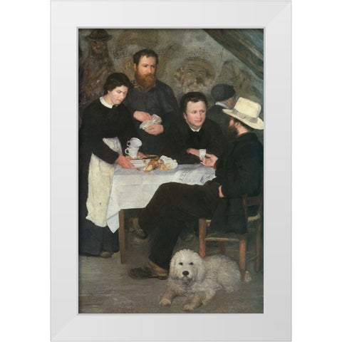 The Inn At Mother Anthonys White Modern Wood Framed Art Print by Renoir, Pierre-Auguste