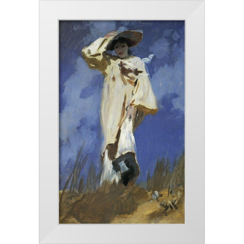 A Gust of Wind White Modern Wood Framed Art Print by Sargent, John Singer