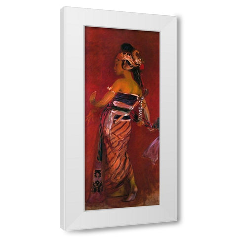 A Javanese Dancer 1889 White Modern Wood Framed Art Print by Sargent, John Singer
