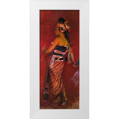 A Javanese Dancer 1889 White Modern Wood Framed Art Print by Sargent, John Singer