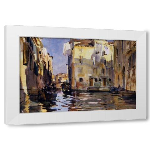 A Side Canal, Venice, 1902-04 White Modern Wood Framed Art Print by Sargent, John Singer