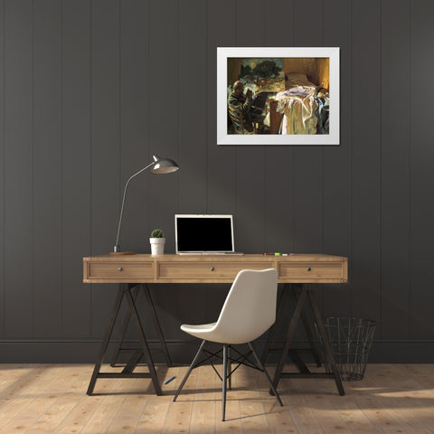 An Artist in his Studio White Modern Wood Framed Art Print by Sargent, John Singer