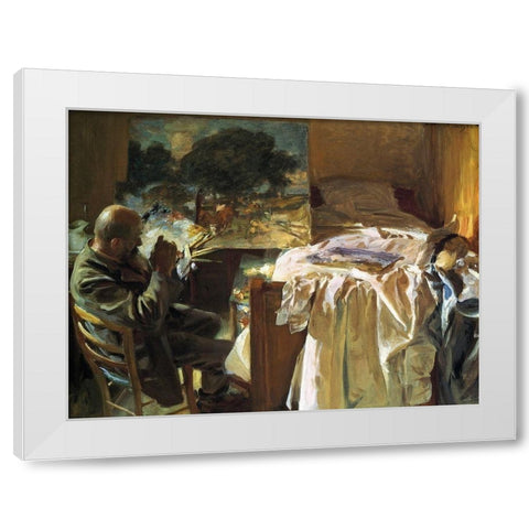 An Artist in his Studio White Modern Wood Framed Art Print by Sargent, John Singer