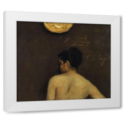 Back View of a Nude Model White Modern Wood Framed Art Print by Sargent, John Singer