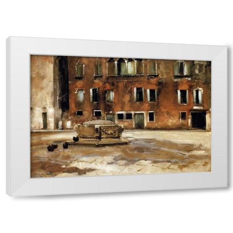 Campo Sant Agnese, Venice, 1882 White Modern Wood Framed Art Print by Sargent, John Singer