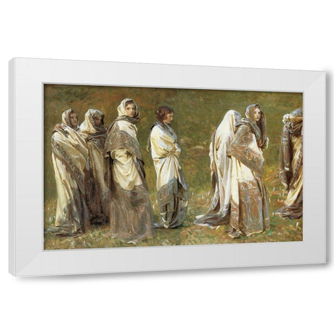 Cashmere 1908 White Modern Wood Framed Art Print by Sargent, John Singer
