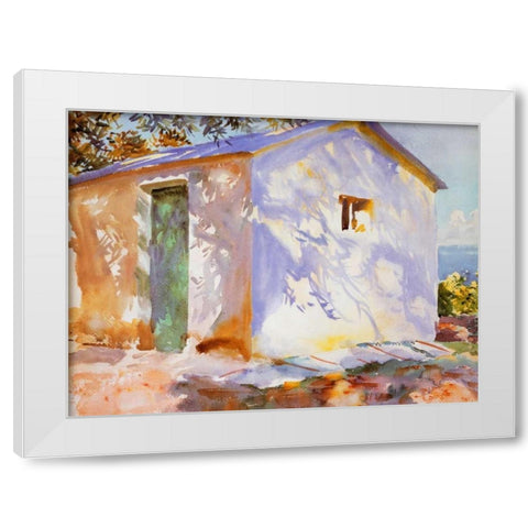 Corfu, Lights and Shadows White Modern Wood Framed Art Print by Sargent, John Singer