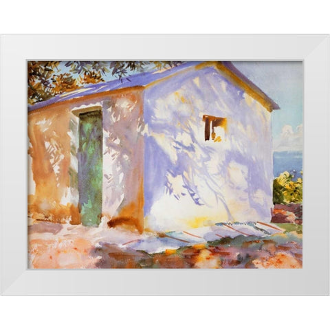 Corfu, Lights and Shadows White Modern Wood Framed Art Print by Sargent, John Singer