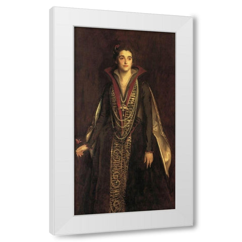 Countess of Rocksavage White Modern Wood Framed Art Print by Sargent, John Singer