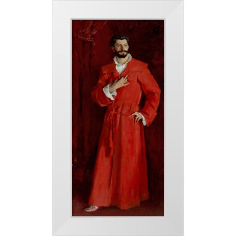 Doctor Pozzi at Home, 1881 White Modern Wood Framed Art Print by Sargent, John Singer