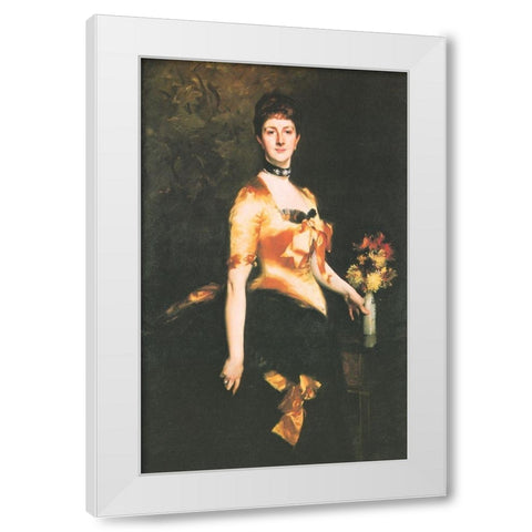 Edith Lady Playfair, nÃ©e Edith Russell, 1884 White Modern Wood Framed Art Print by Sargent, John Singer