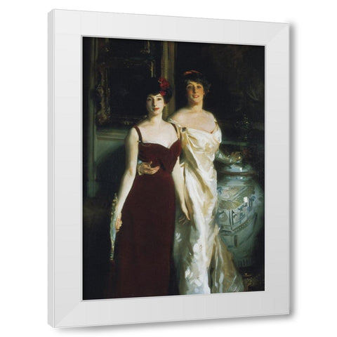 Ena and Betty, Daughters of Asher and Mrs. Wertheimer White Modern Wood Framed Art Print by Sargent, John Singer