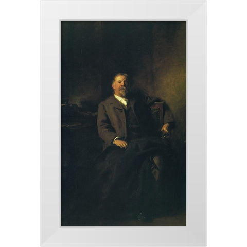 Henry Lee Higginson White Modern Wood Framed Art Print by Sargent, John Singer