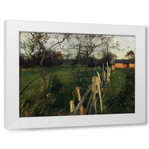 Home Fields White Modern Wood Framed Art Print by Sargent, John Singer