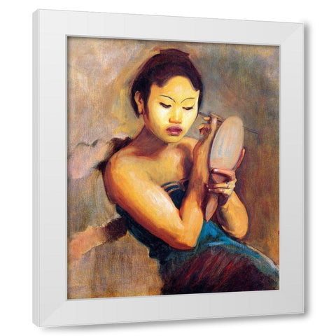 Javanese Girl at her Toilet, 1889 White Modern Wood Framed Art Print by Sargent, John Singer
