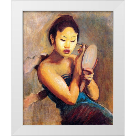 Javanese Girl at her Toilet, 1889 White Modern Wood Framed Art Print by Sargent, John Singer