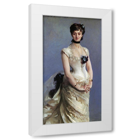 Madame Paul Poirson 1885 White Modern Wood Framed Art Print by Sargent, John Singer