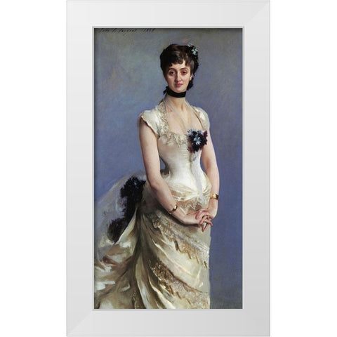 Madame Paul Poirson 1885 White Modern Wood Framed Art Print by Sargent, John Singer