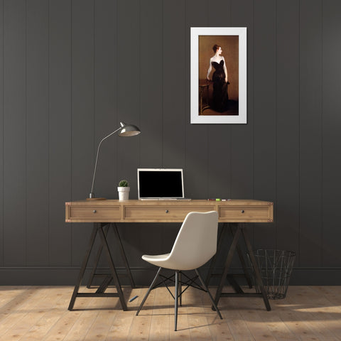Madame Pierre Gautreau - Madame X White Modern Wood Framed Art Print by Sargent, John Singer