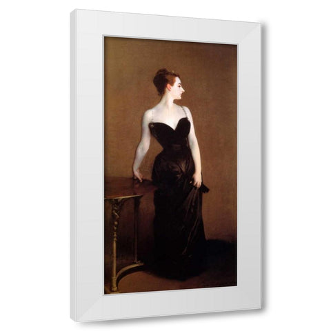 Madame Pierre Gautreau - Madame X White Modern Wood Framed Art Print by Sargent, John Singer