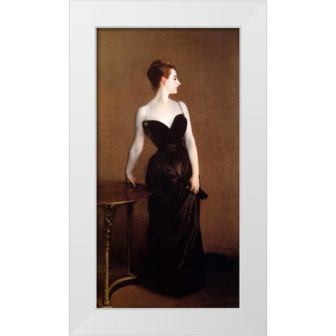 Madame Pierre Gautreau - Madame X White Modern Wood Framed Art Print by Sargent, John Singer