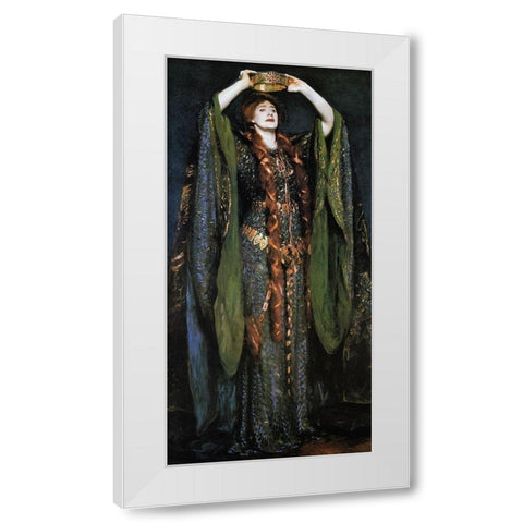 Miss Ellen Terry as Lady Macbeth White Modern Wood Framed Art Print by Sargent, John Singer