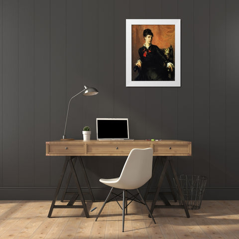 Miss Frances Sherborne Ridley Watts White Modern Wood Framed Art Print by Sargent, John Singer
