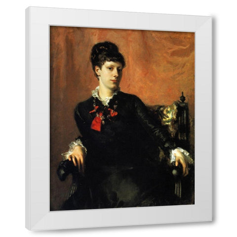 Miss Frances Sherborne Ridley Watts White Modern Wood Framed Art Print by Sargent, John Singer