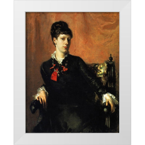 Miss Frances Sherborne Ridley Watts White Modern Wood Framed Art Print by Sargent, John Singer
