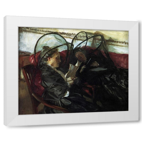 Mosquito Nets White Modern Wood Framed Art Print by Sargent, John Singer