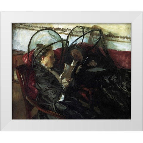 Mosquito Nets White Modern Wood Framed Art Print by Sargent, John Singer