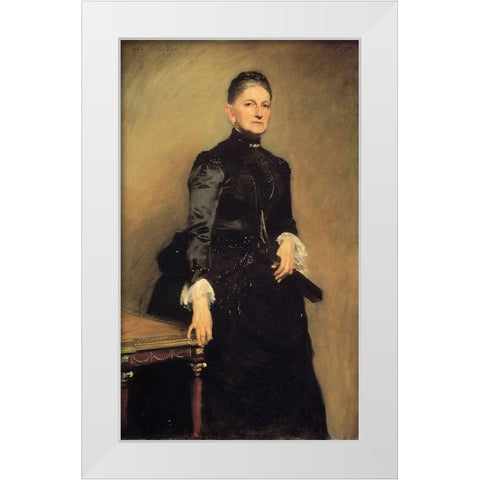 Mrs Adrian Iselin White Modern Wood Framed Art Print by Sargent, John Singer