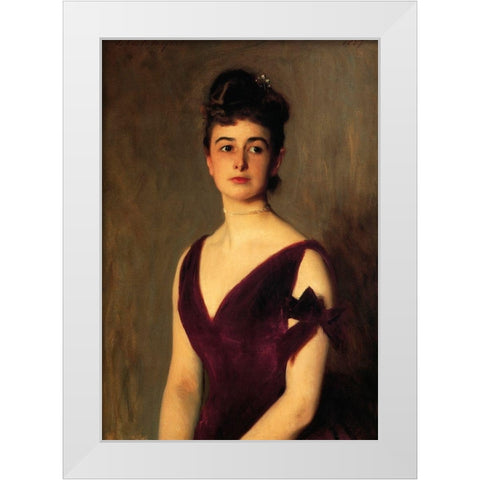 Mrs Charles E Inches Louise Pomeroy White Modern Wood Framed Art Print by Sargent, John Singer
