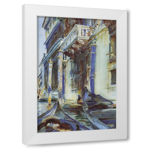 On the Grand Canal White Modern Wood Framed Art Print by Sargent, John Singer