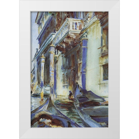 On the Grand Canal White Modern Wood Framed Art Print by Sargent, John Singer
