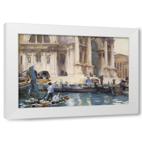 On the Steps of the Salute, 1906 White Modern Wood Framed Art Print by Sargent, John Singer