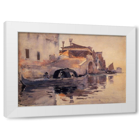 Ponte Panada Fondamenta Nuove, 1880-81 White Modern Wood Framed Art Print by Sargent, John Singer