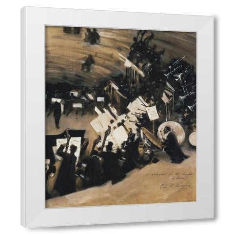 Rehearsal of the Pas de Loup Orchestra White Modern Wood Framed Art Print by Sargent, John Singer