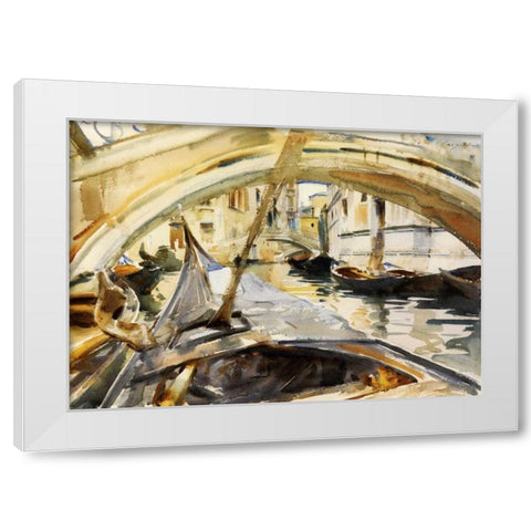 Rio di Santa Maria Formosa, Venice, 1902-04 White Modern Wood Framed Art Print by Sargent, John Singer