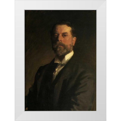 Self Portrait White Modern Wood Framed Art Print by Sargent, John Singer