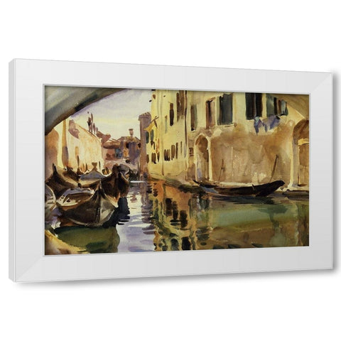 Small Canal, Venice, 1902-04 White Modern Wood Framed Art Print by Sargent, John Singer