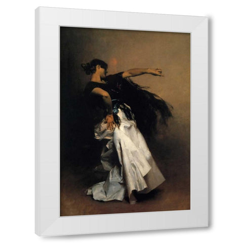 Spanish Dancer 1880-81 White Modern Wood Framed Art Print by Sargent, John Singer