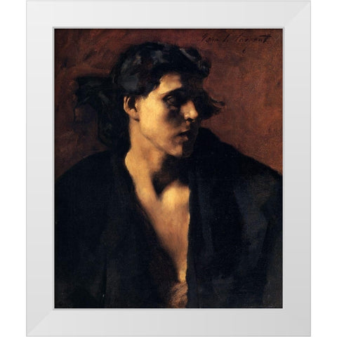 Study of a Model, 1879-80 White Modern Wood Framed Art Print by Sargent, John Singer