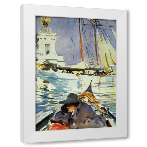 The Grand Canal, Venice, 1909-11 White Modern Wood Framed Art Print by Sargent, John Singer