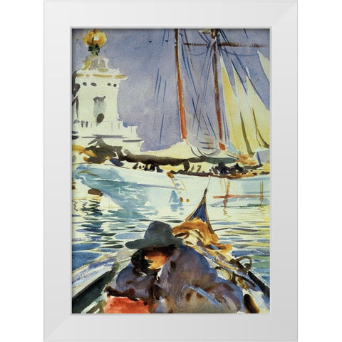 The Grand Canal, Venice, 1909-11 White Modern Wood Framed Art Print by Sargent, John Singer